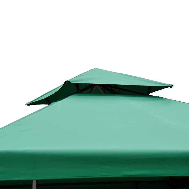 Outsunny Toldo de Substituição 3x3m para Pérgolas Toldo de Substituição de Pérgolas de Jardim Verde