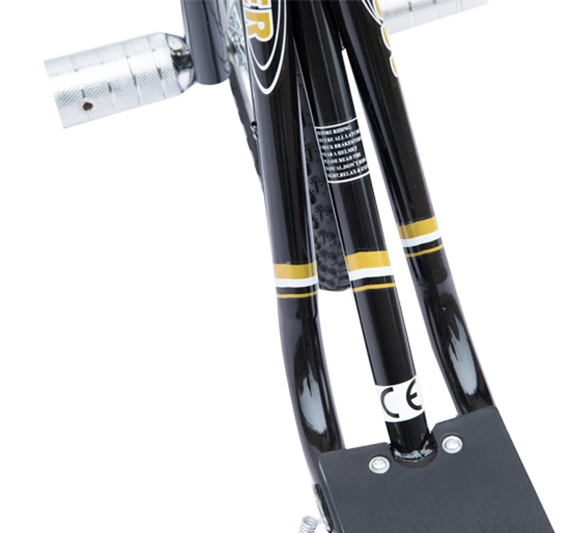 HOMCOM Trotinete com 2 Rodas de 16 Polegadas Trotinete para Crianças com Altura Ajustável e Freio 143x58x92-100 cm Preto