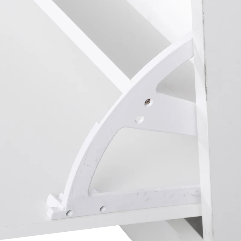 HOMCOM Móvel Cabide de Entrada de 3 Peças Armário de Entrada com Cabide Espelho Sapateira e Gaveta 90x10x102 cm Branco