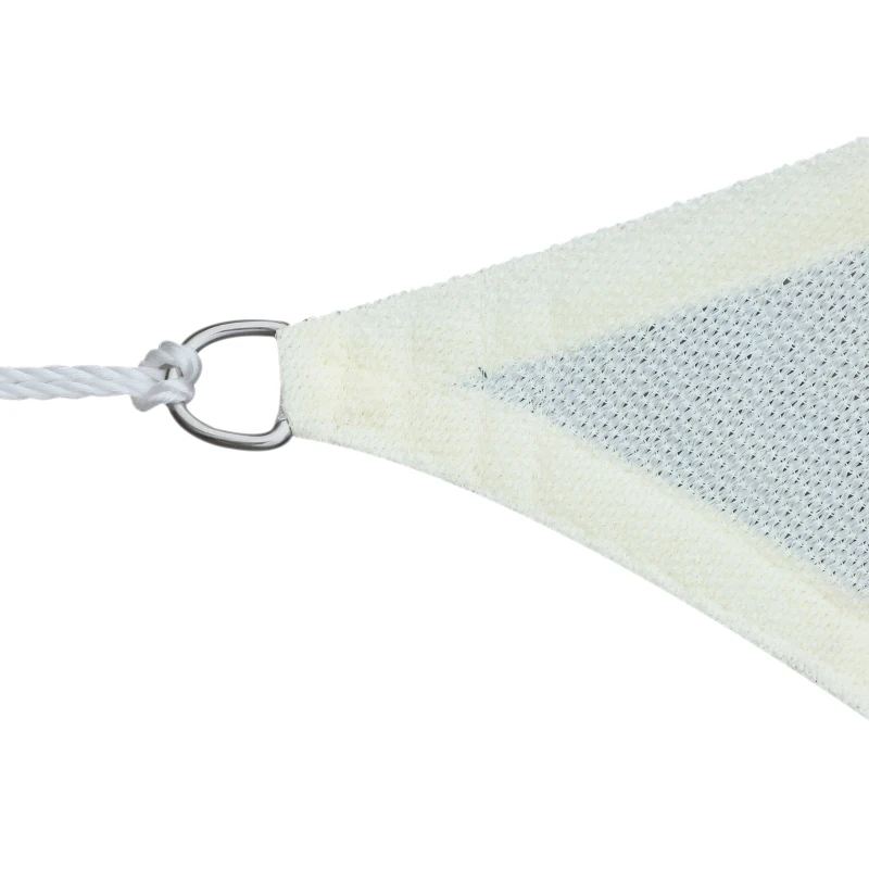 Outsunny Toldo vela Quadrado 3x3  HDPE Polietileno 185 g / m² Aço creme