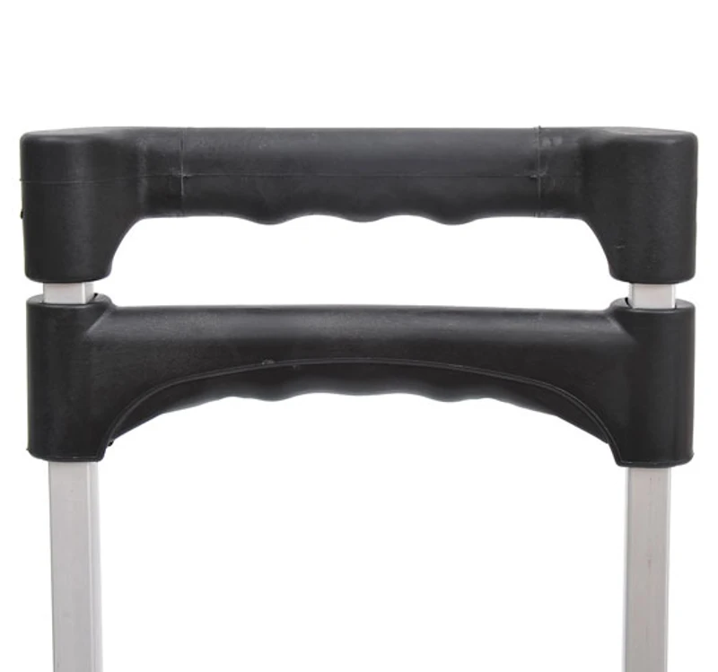 HOMCOM Carrinho de mão dobrável de alumínio Altura ajustável de 3 níveis Fácil transporte Carga 70 kg 41x38,5x100 cm Preto e cinza
