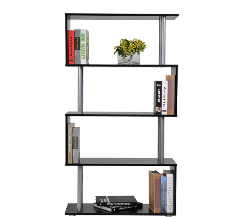 HOMCOM Estante Moderno de amplo espaço de armazenamento para Escritório 80x30x145 cm preto