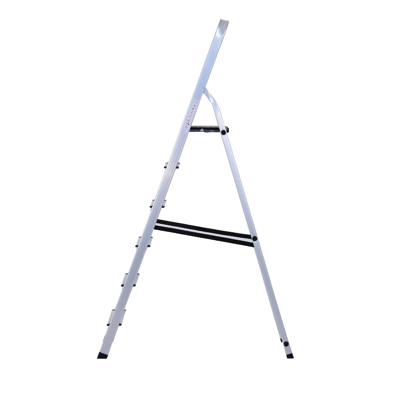 HOMCOM Escada de alumínio Tesoura dobrável 4/5/6 degraus 150kg leve robusta (6 degraus) 188x109x48 cm prata