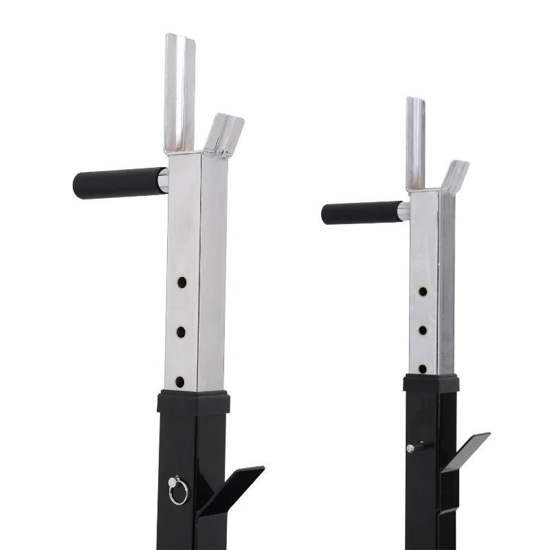 HOMCOM Banco de Musculação Dobrável Bancos Musculação Treino Máquina centro de Fitness Gym 123,6x56x90-111 cm