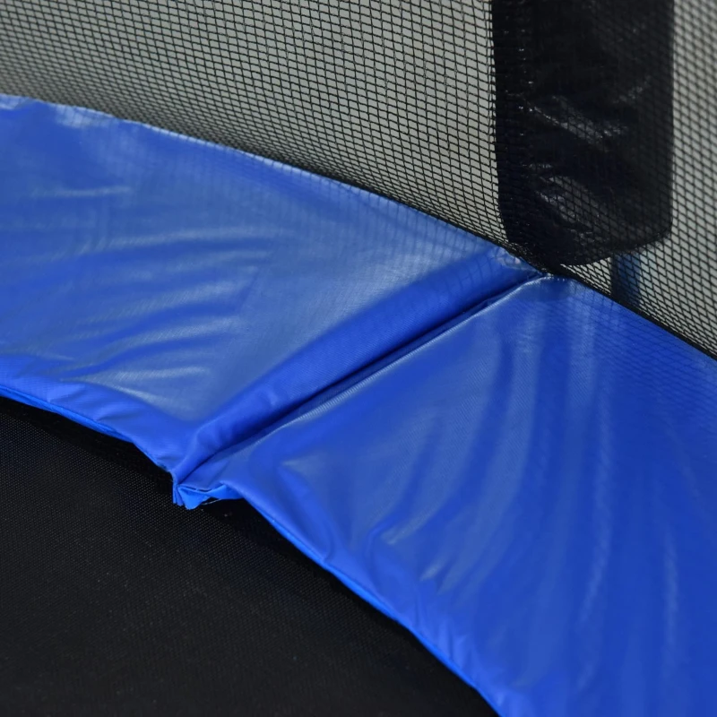 HOMCOM Cama Elástica Ø244cm com Rede de Segurança Conjunto de trampolim para Jardim Carga máx. 100kg Azul e Preto