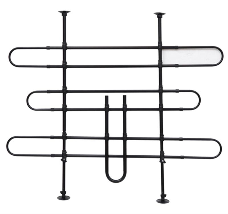 Grade para Porta-bagagens tipo Grade Separadora Universal para Proteção de Cães- Aço- Cor: Preto- 85-105 x 85-128 cm