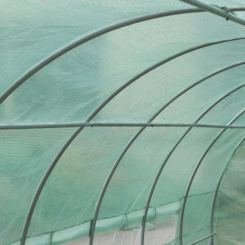 Outsunny Estufa de Jardim com 6 janelas para Cultivo Plantas e Verduras Cobertura PE 140g/㎡ de Aço 6x3x2m verde