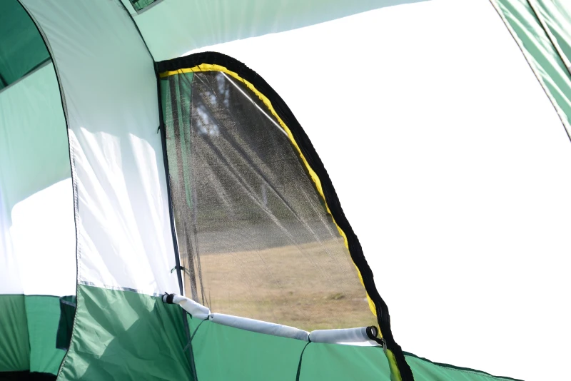 Outsunny Tenda de Campismo Familiar para 8-10 Pessoas Portatil com Porta Janelas e Bolsa de Transporte 430x300x200 cm Verde