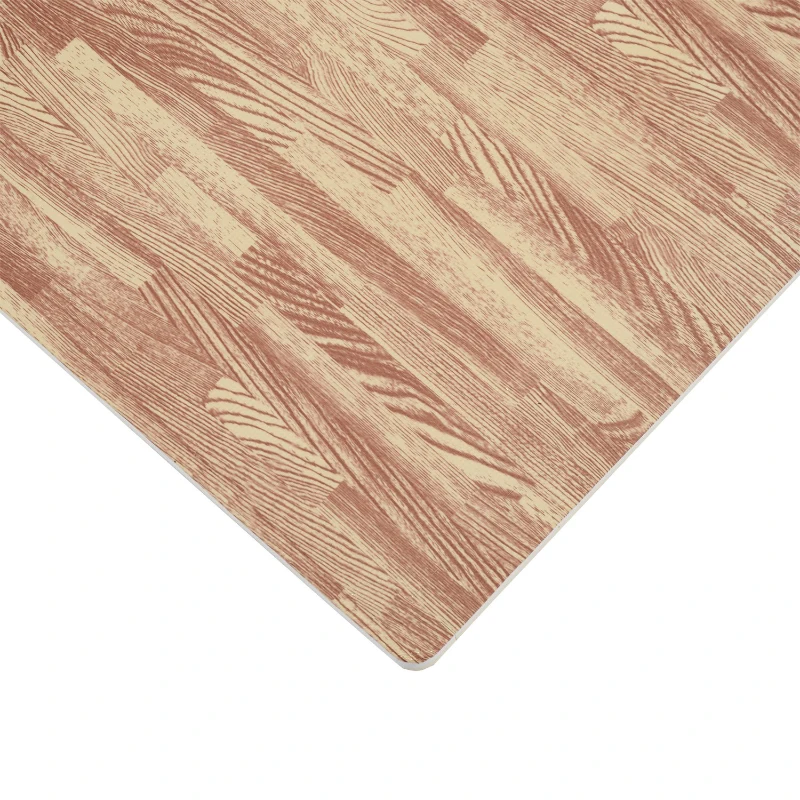 HOMCOM Tapete Puzzle 24 Peças 60x60x1cm 9m² Tapete de Proteção de Borracha Eva para Casa Academia Marrom