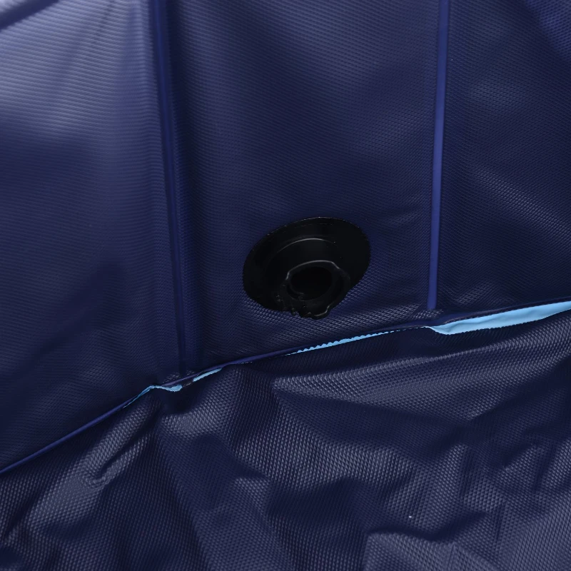 PawHut Piscina Dobrável para Cães Ø100x30 cm Banheira Portátil para Animais de Estimação Antiderrapante PVC Multiusos Cor Azul