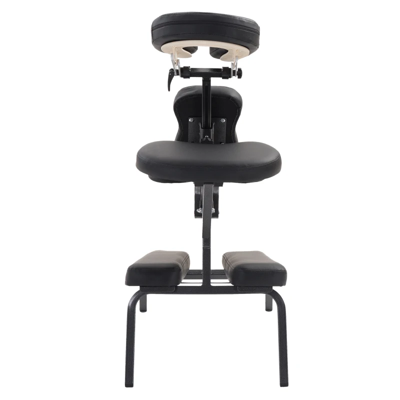 HOMCOM Cadeira de Massagem Dobrável Portátil Ajustável com Saco de Transporte Aço Carga 150kg