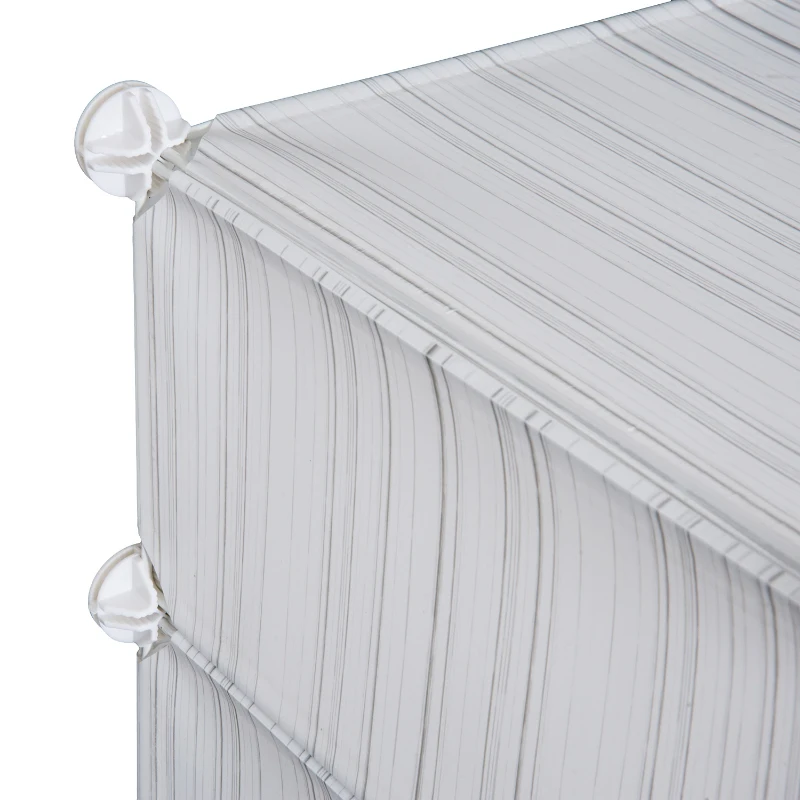 HomCom Armário Modular Plástico Branco Estante 5 Baldes Roupeiro Sapateiro Comoda Combinado Móvel Organizador Roupa Sapatos Acessório Brinquedos
