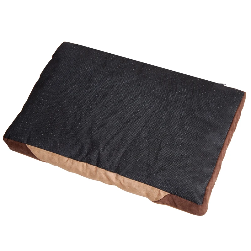 PawHut Cama para Animais de Estimação Cama para Cães e Gatos com Capa Removível e Lavável Antiderrapante 100x70x7cm Marrom