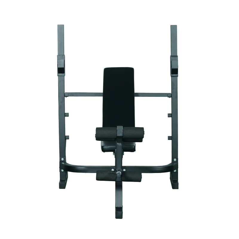 HOMCOM Banco de Musculação Multifuncional com Altura Ajustável de 3 Níveis para Treino de Corpo Inteiro 175x98x130 cm Preto