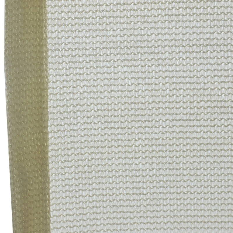 Outsunny Toldo vela Quadrado 3x3  HDPE Polietileno 185 g / m² Aço creme