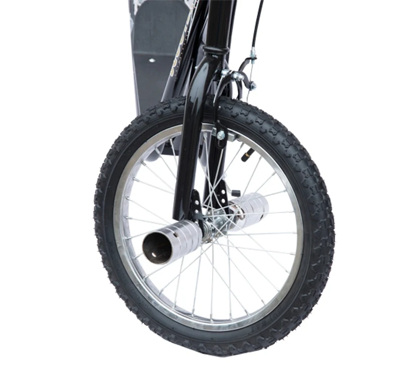 HOMCOM Trotinete com 2 Rodas de 16 Polegadas Trotinete para Crianças com Altura Ajustável e Freio 143x58x92-100 cm Preto