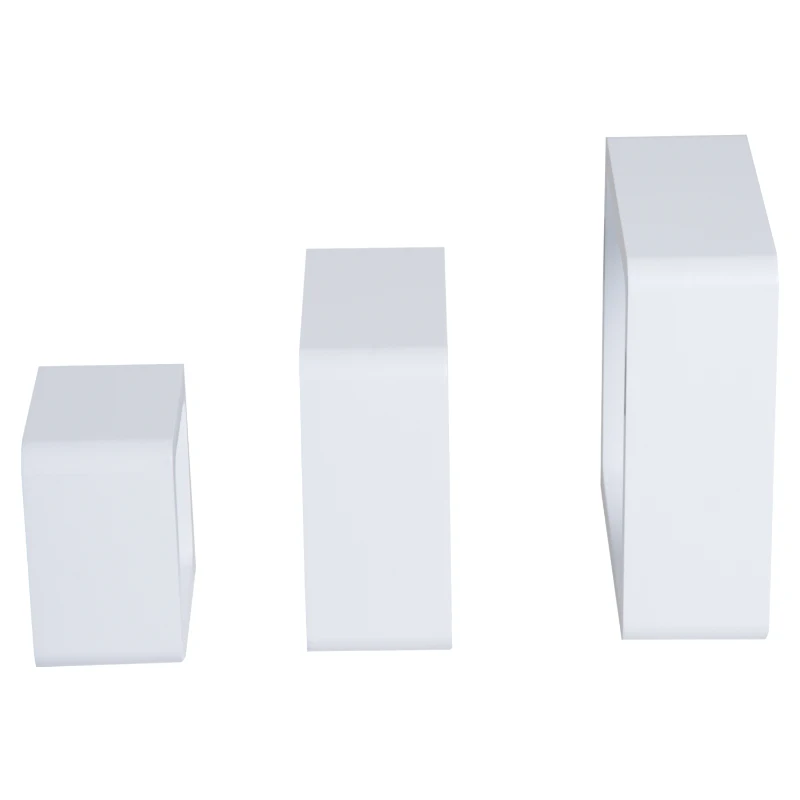 HOMCOM Conjunto de 3 Cubos Prateleiras de Parede para Livros CDs Prateleiras Flutuantes Decorativas Branco