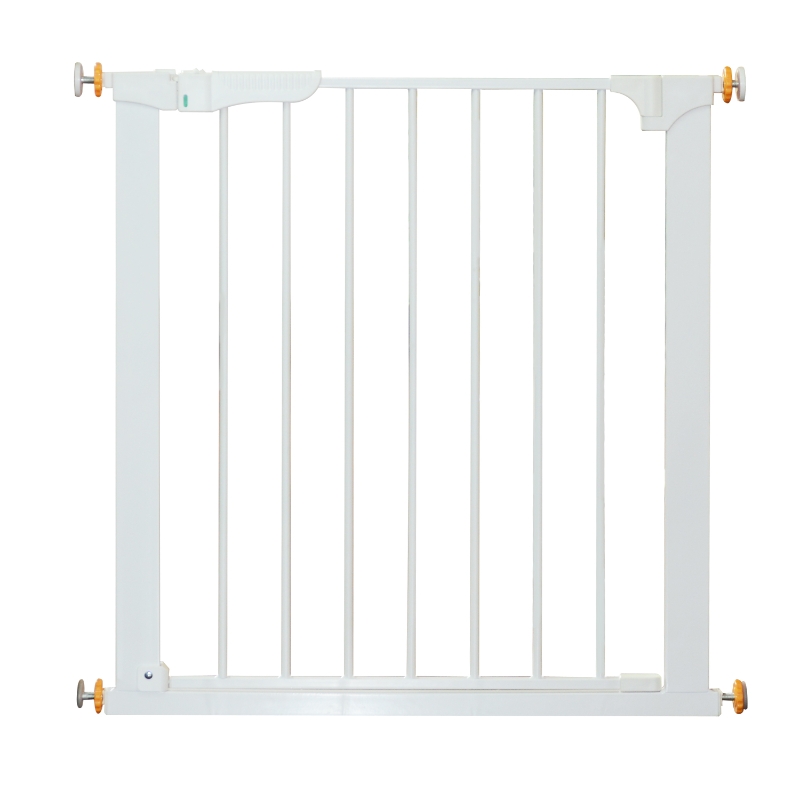 PawHut Barreira de Segurança para cães de ferro 74-95 x 70 cm branco