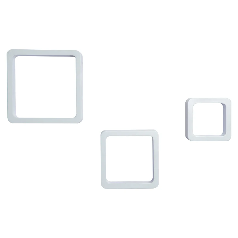 HOMCOM Conjunto de 3 Cubos Prateleiras de Parede para Livros CDs Prateleiras Flutuantes Decorativas Branco