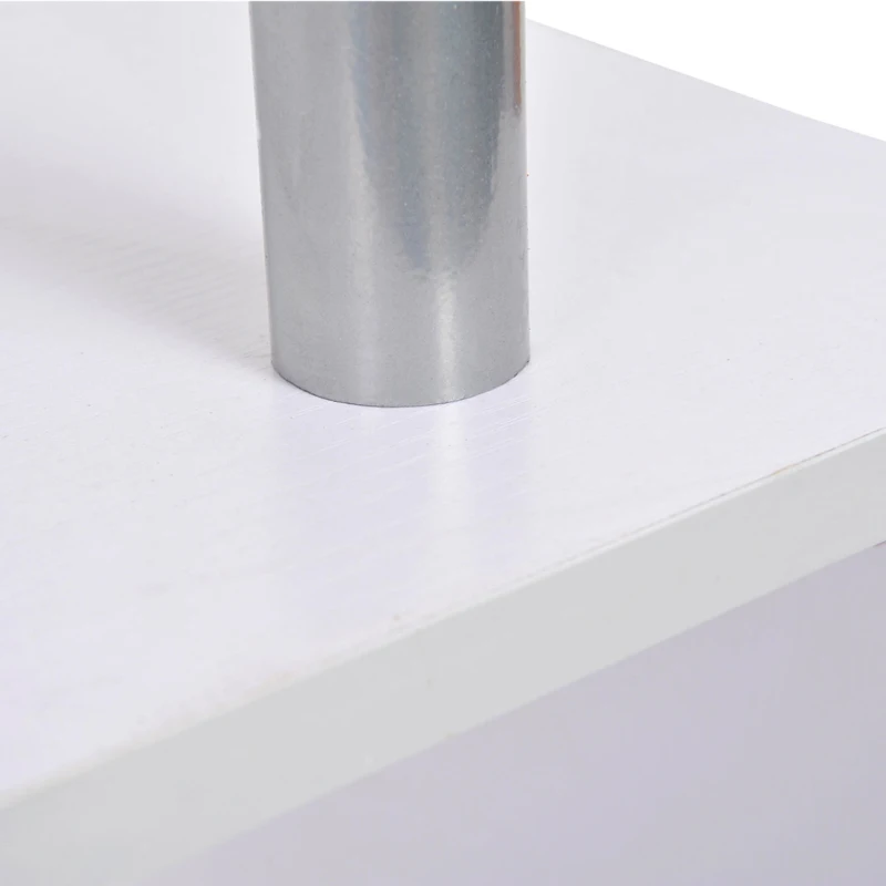 HOMCOM Estante moderna para escritório Estante de livros 145x80x30cm branco