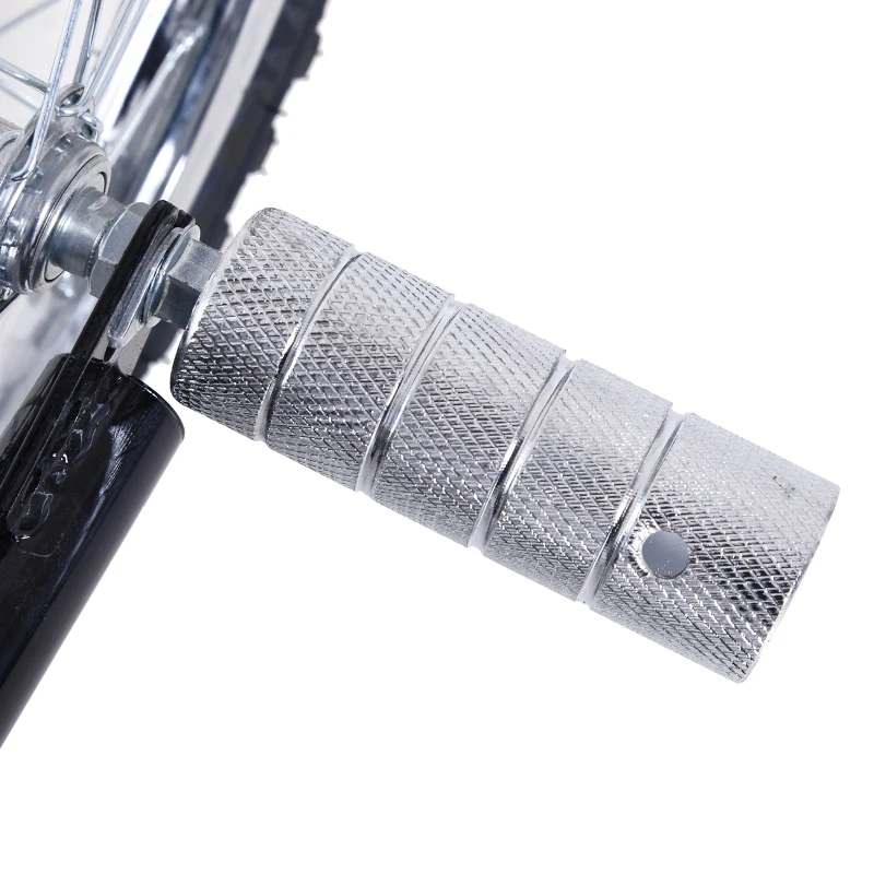 HOMCOM Trotinete com 2 Rodas de 16 Polegadas Trotinete para Crianças com Altura Ajustável e Freio 143x58x92-100 cm Preto