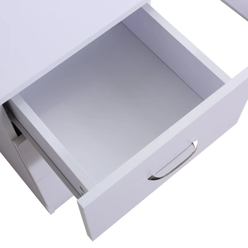 HOMCOM Mesa de Computador de Mesa para Casa Escritório 3 Gavetas 3 Prateleiras Móveis de Escritório 120x49x72 cm
