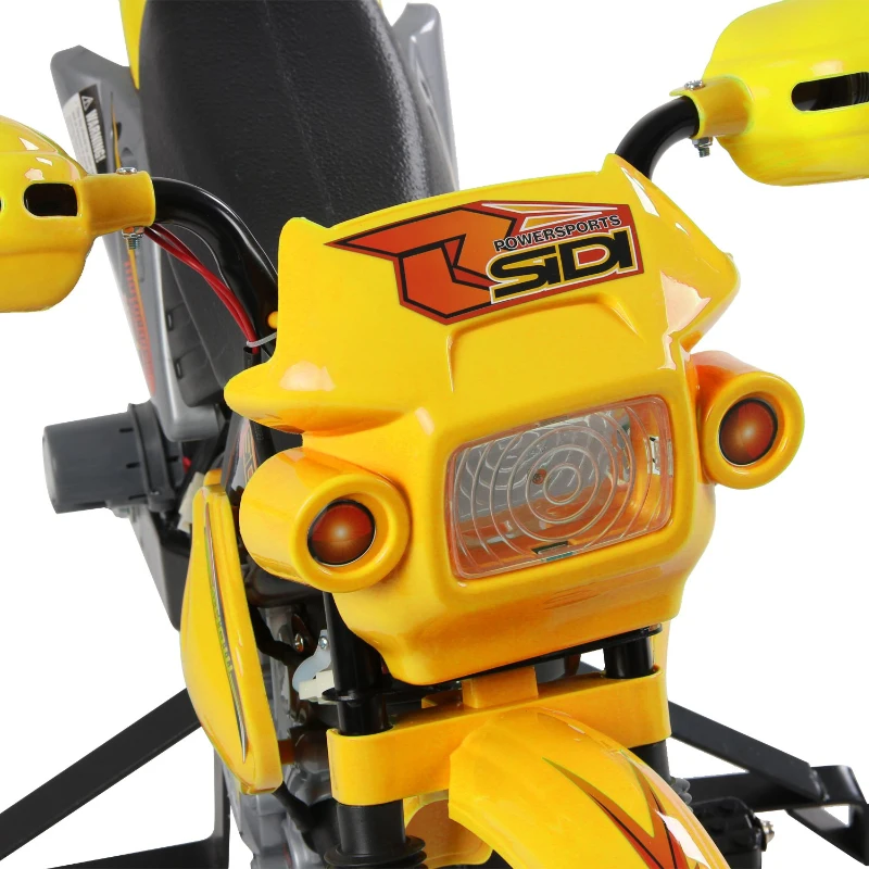 HOMCOM Mota Elétrica Infantil para crianças acima de 3 anos com Bateria recarregável 6V e Rodinhas de Apoio 102x53x66 cm Amarelo