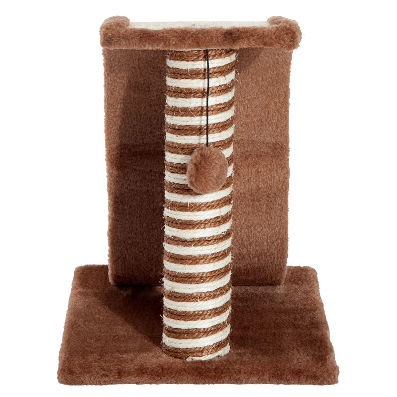 PawHut Árvore Arranhador para Gatos  Cor Castanho Claro e Creme – 35x 30x 39cm