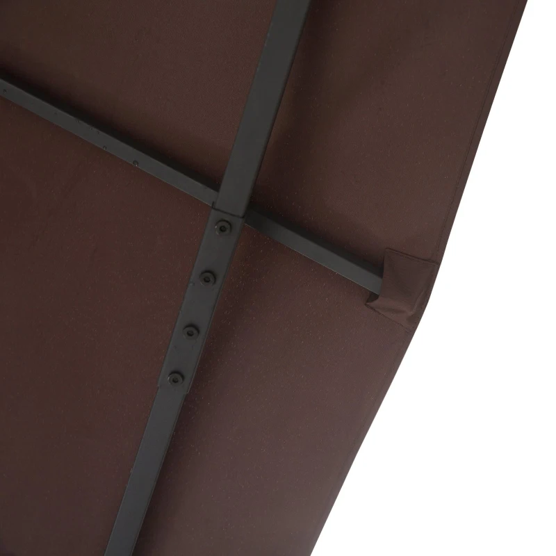 Outsunny Toldo de substituição de 3 x 3 m para barraca de jardim gazebo ao ar livre com 8 orifícios de drenagem e ventilação marrom