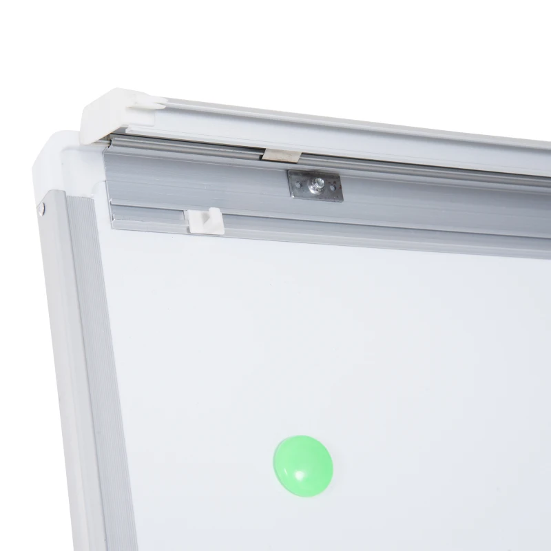 Vinsetto Quadro Magnético Branco + Cavalete Tripé Quadro em Alumínio com Suporte Altura, Estrutura Dobrável 60,5x90,5cm