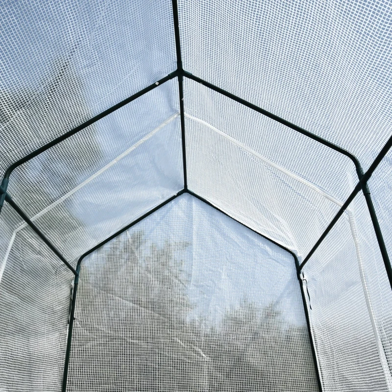 Outsunny Estufa com prateleiras para flores, cultivo de plantas com porta zip resistente à água UV Malha PE 186x120x190cm