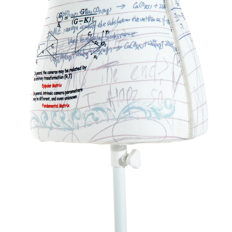 HOMCOM Manequim Feminino de Costura Busto de Senhora Altura Ajustável a 130-168cm Branco e multicolorido