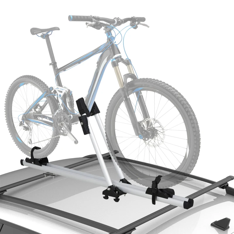 HOMCOM Portador de bicicleta do telhado Para carro com ajustável de 0-180 graus 132x21x66 cm