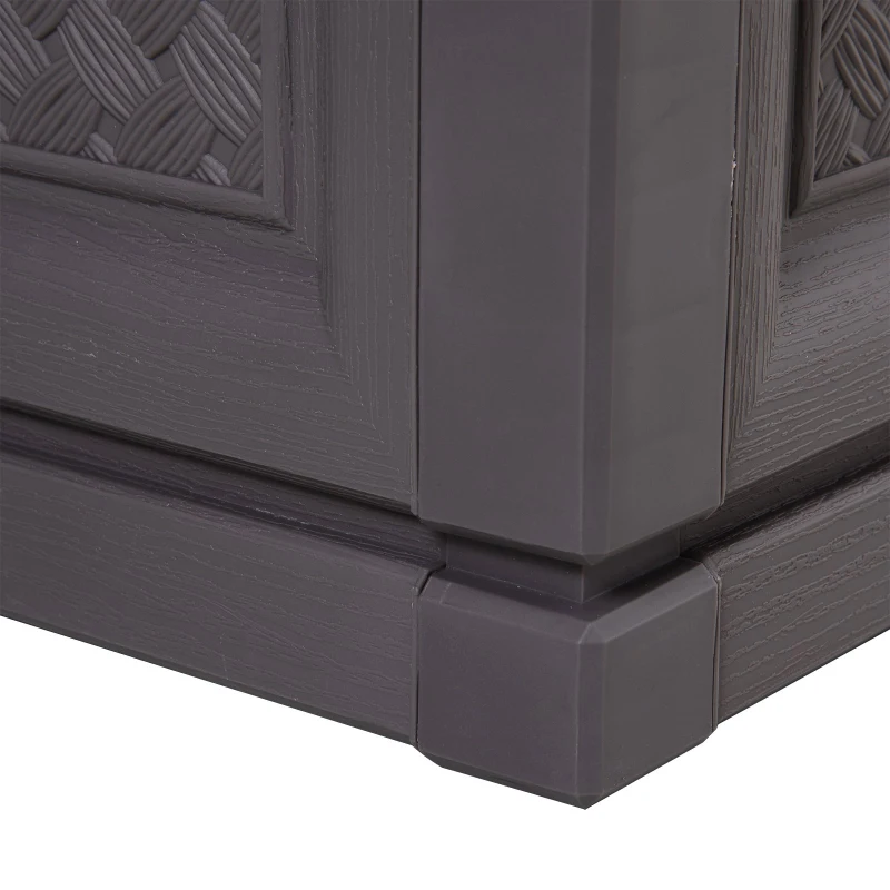 Outsunny Vaso retangular para flores e legumes com orifícios de drenagem 60x30x29 cm