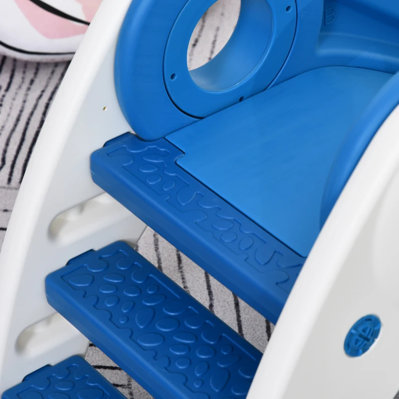 HOMCOM Escorrega infantil para crianças acima de 3 anos dobrável com escada e rampa 120x50x56 cm Azul