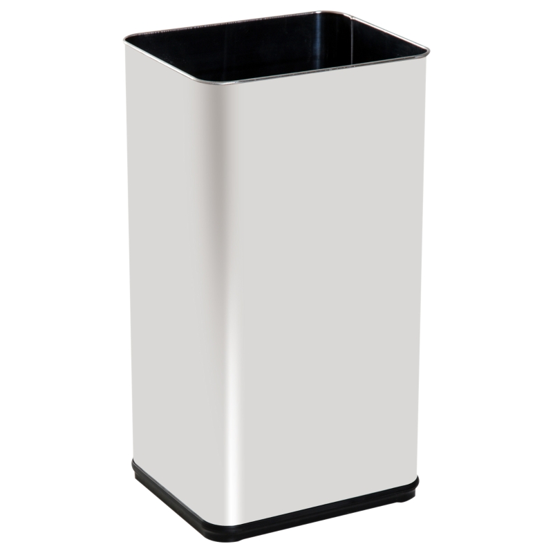 HOMCOM Caixote do Lixo, Reciclagem Balde do Lixo Abertura Automática Sensor para Cozinha, Quarto 48L Aço Inox