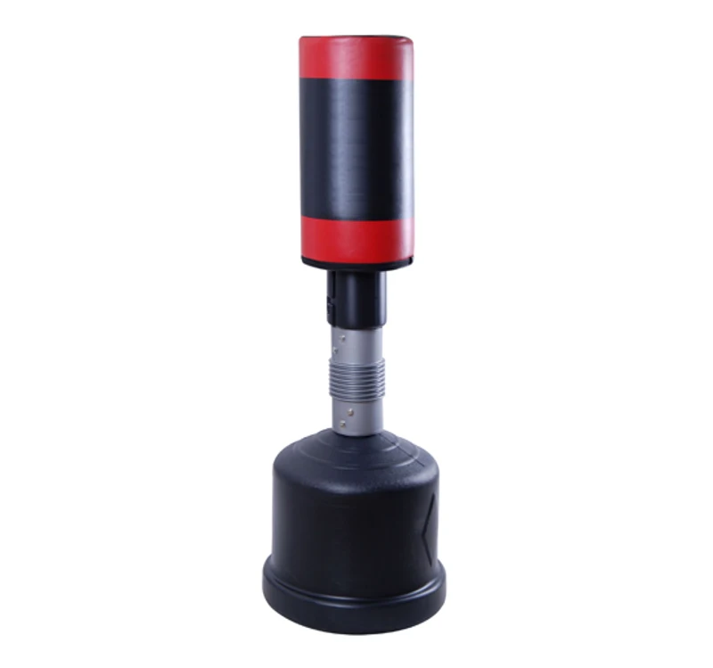 Boneco de boxe tipo Saco de Pé para Boxe e Punching- Máquina de Boxe- Preto e Vermelho- Altura regulável 160-185 cm