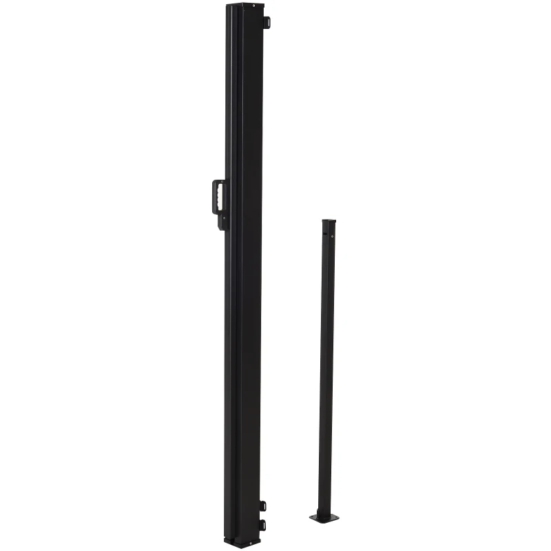 Outsunny Toldo Lateral Retrátil de Exterior 350x180cm Toldo de Privacidade Extensível com Proteção Solar para Jardim Balcão Bege