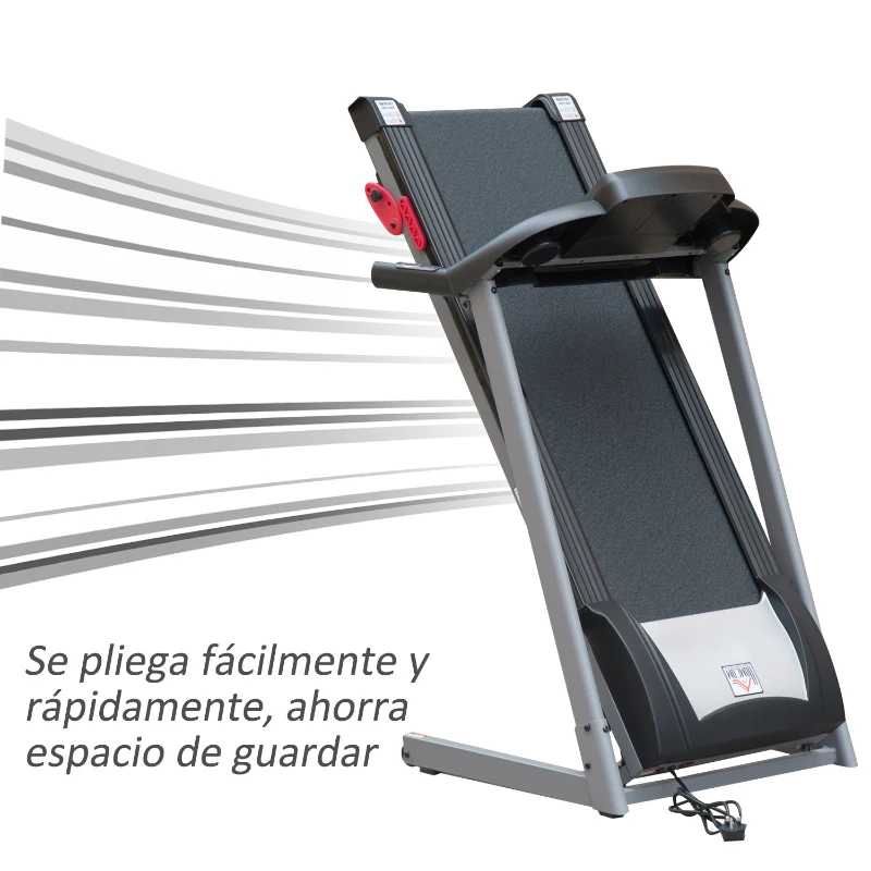 Passadeira Elétrica para Treinar com MP3 - Cor: Cinzento e Preto - Metal, EVA, ABS, PP - 161x70x125,5cm