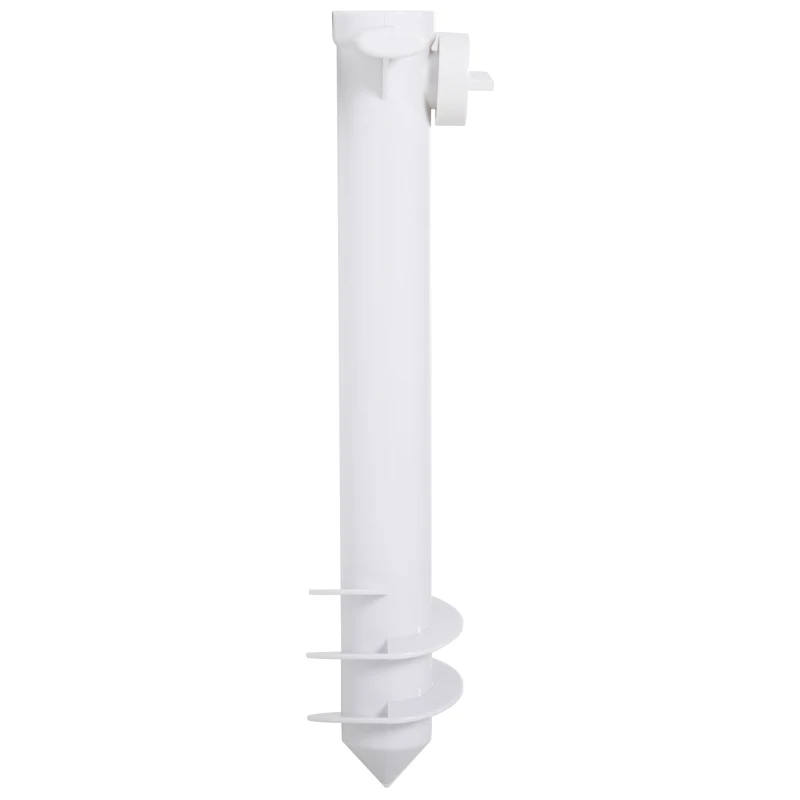 Outsunny Ponta para Chapéu de Sol Universal com Ajuste Proteção Contra o Vento Apto para Mastros entre Ø22-38mm 37x24cm Branco