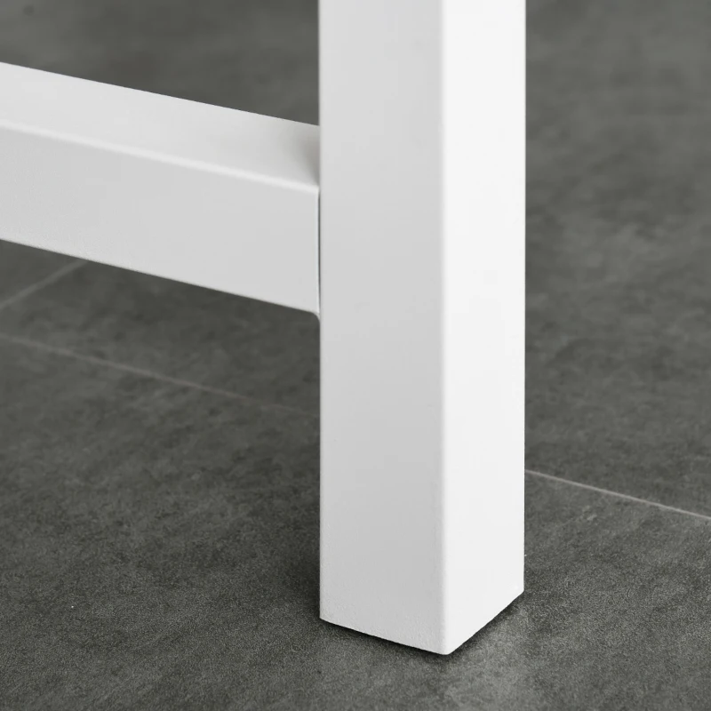HOMCOM Mesa de jantar dobrável com 2 rodas Mesa lateral multifuncional para cozinha estudo 118x70x76,5 cm Carvalho