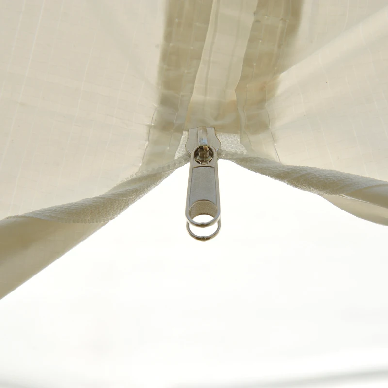Tenda Destacável Outsunny Pavilhão de Gazebo - Branco - 90g / m2 Polietileno e Metal - 9x3x2,55 m