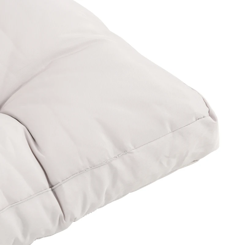 Outsunny Almofada de palete com encosto  Almofada para banco  rede balanço interna externo  120x80x12 cm creme