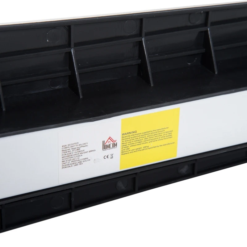 HOMCOM Trotinete para Crianças Scooter Dobrável Guiador Regulável Quadro Alumínio Leve e Estável Carga 100kg Branca - 68x34x60-73,5cm