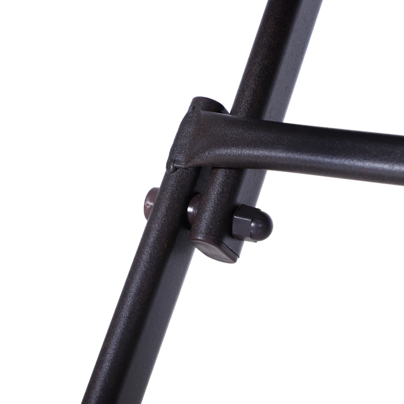 Outsunny Conjunto de 3 Peças de Rattan Conjunto de 2 Cadeiras e Mesa para Pátio Varanda Jardim Dobrável Desenho Trançado Elegante Mesa de 60x60x72 cm Cor Marrom