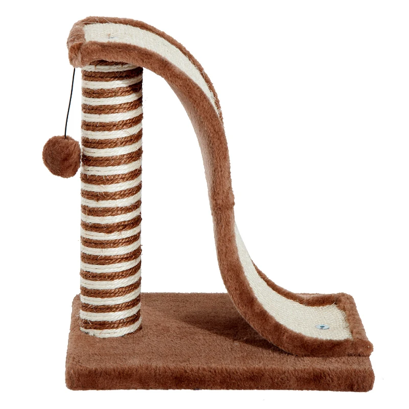 PawHut Árvore Arranhador para Gatos  Cor Castanho Claro e Creme – 35x 30x 39cm