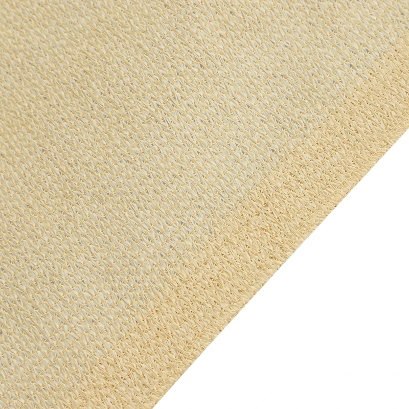 Outsunny Toldo vela Triangular de Polietileno HDPE 185 g / m² Aço para jardim varanda 5x5x5m cor areia