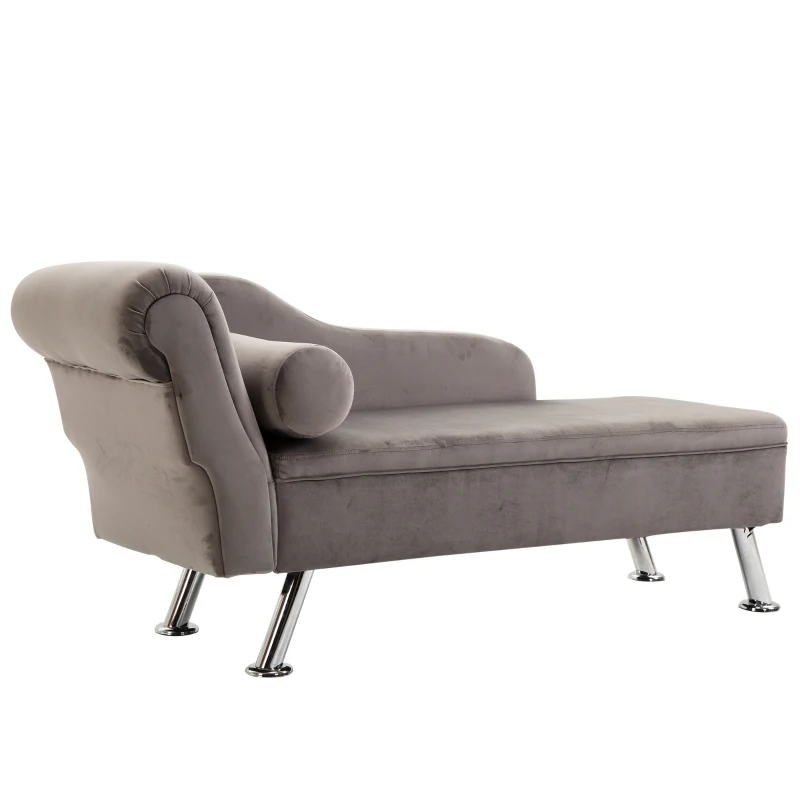 HOMCOM Poltrona Relax com Almofada Almofada Estofada de Pelúcia 160x56x75cm Grande Espaço Alta Qualidade  Resistente e Estável.