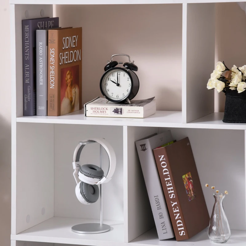 HOMCOM Estante de 4 níveis com 10 compartimentos Prateleiras de armazenamento multiuso 100x23,8x140 cm Branco