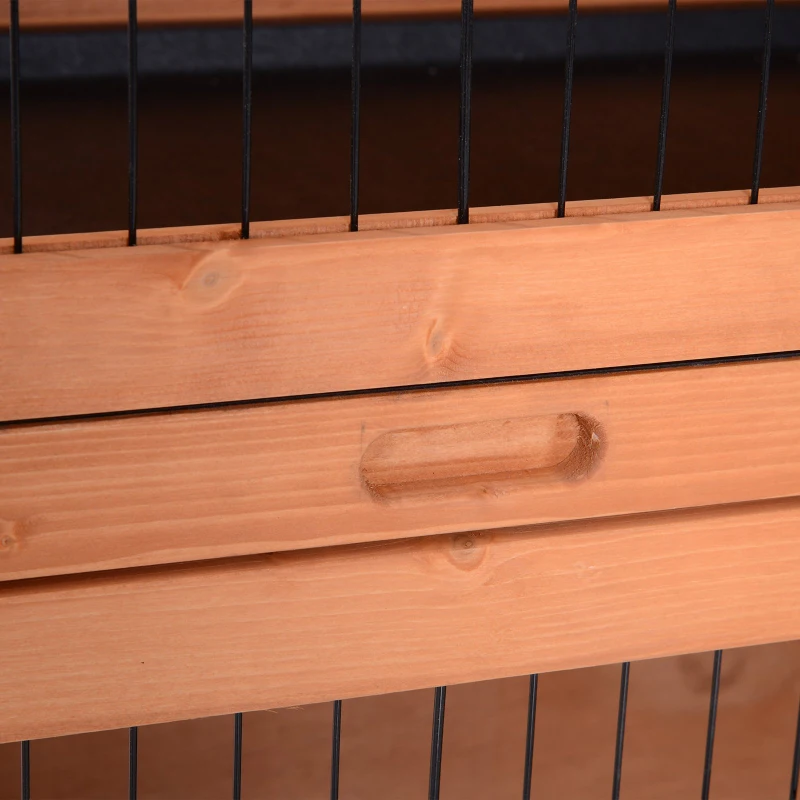 PawHut Coelheira Madeira de Exterior  2 Níveis  136,4x50x93 cm